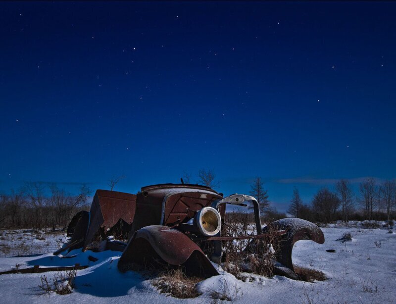 В зимнюю ночь. (Фото Scott Kroeker):