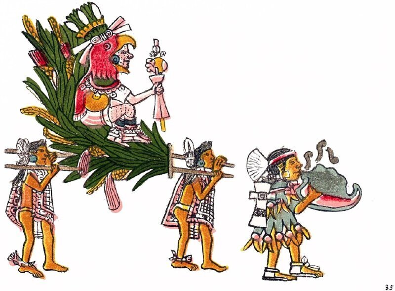 2. Правители ацтеков не могли ходить по земле