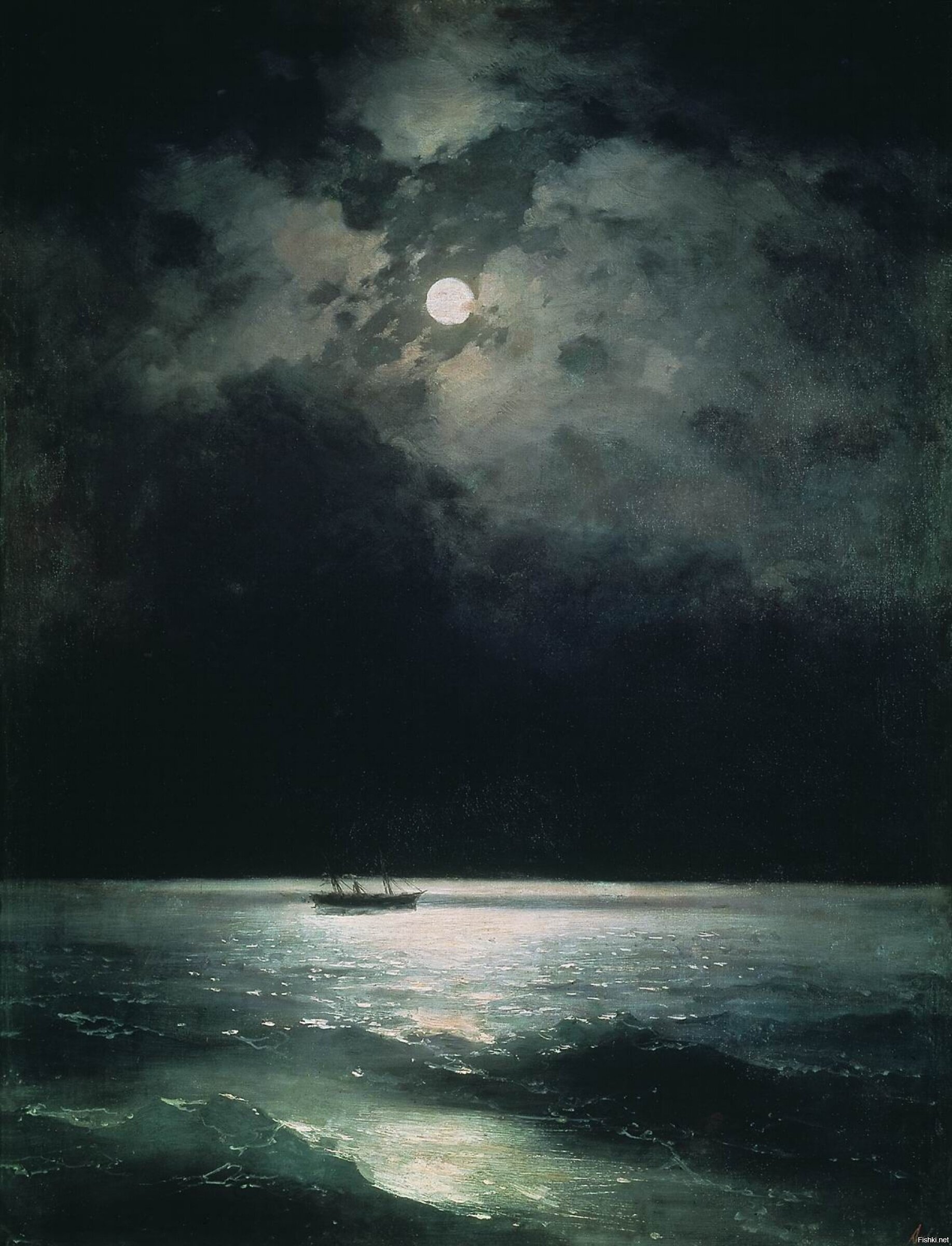 Лунная ночь на черном море