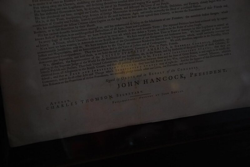 Ранняя печатная копия Декларации независимости