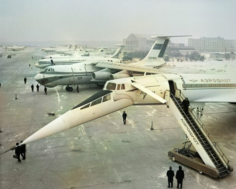 Ту-144 в аэропорту "Шереметьево", 1969 год.