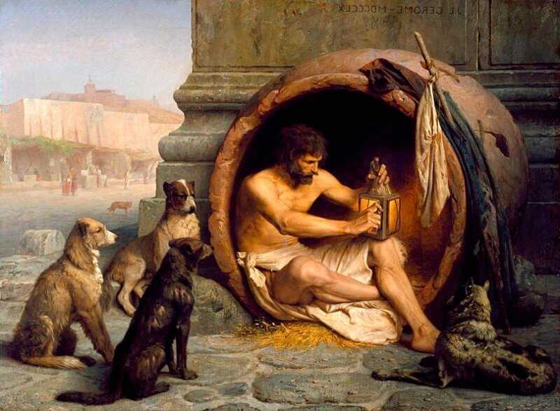 Философ Диоген проживал в бочке 