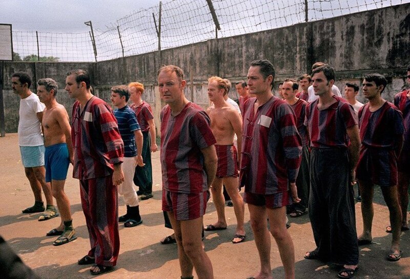 Американские военнопленные во дворе тюрьмы.Ханой, Вьетнам.Март 73-го.