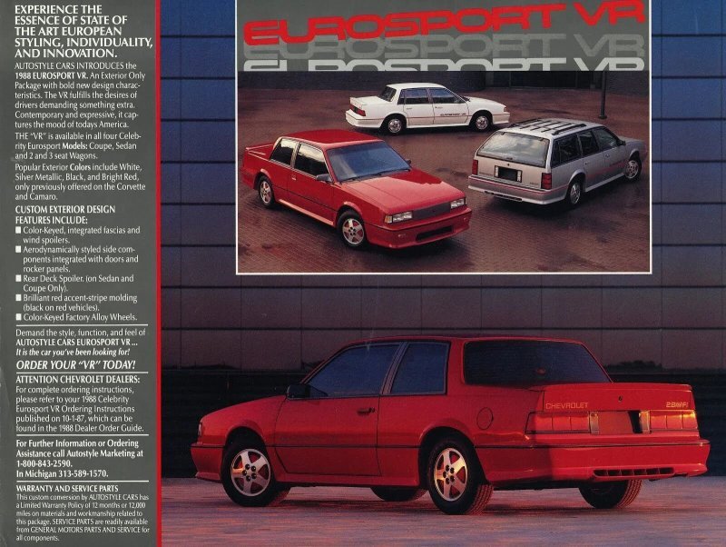 Редкий Chevy Celebrity Eurosport VR модель 1988 года, который припарковали в гараже 28 лет назад