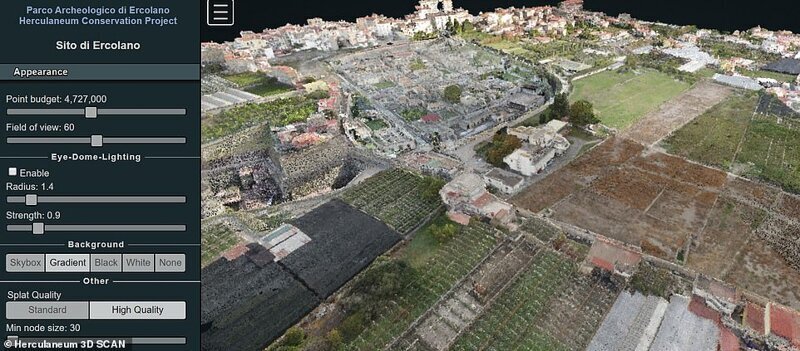 3D-карта Геркуланума после реконструкции