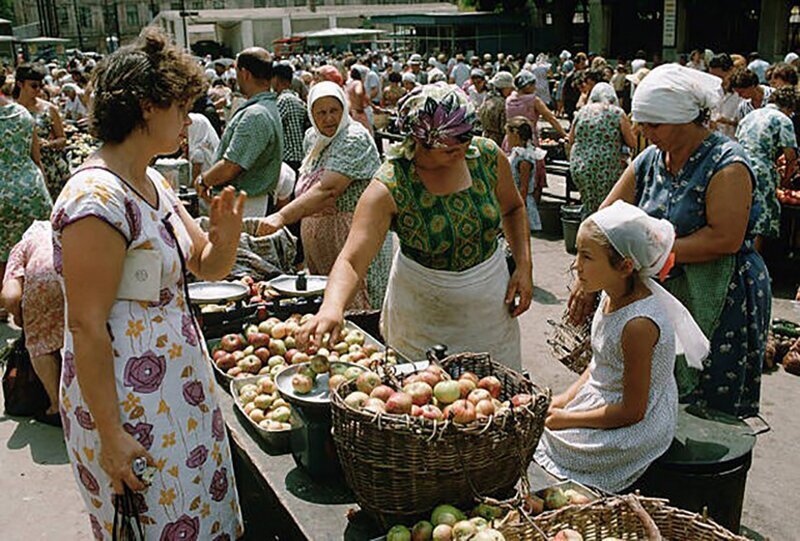 Торговля на Старом базаре (Центральном рынке), Ростов-на-Дону, 1966-1968гг. 