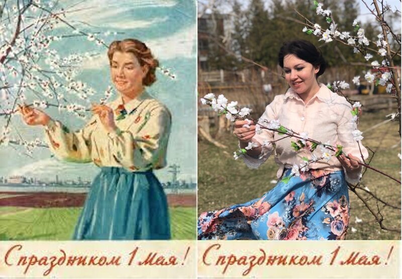 В Татарстане воссоздали старые открытки, посвящённые 1 мая