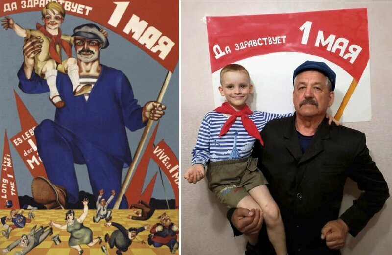 В Татарстане воссоздали старые открытки, посвящённые 1 мая