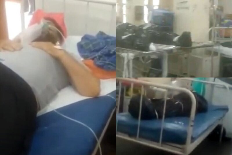 Трупы вперемешку с живыми: в Сети появились кадры из индийской больницы, где лечат COVID