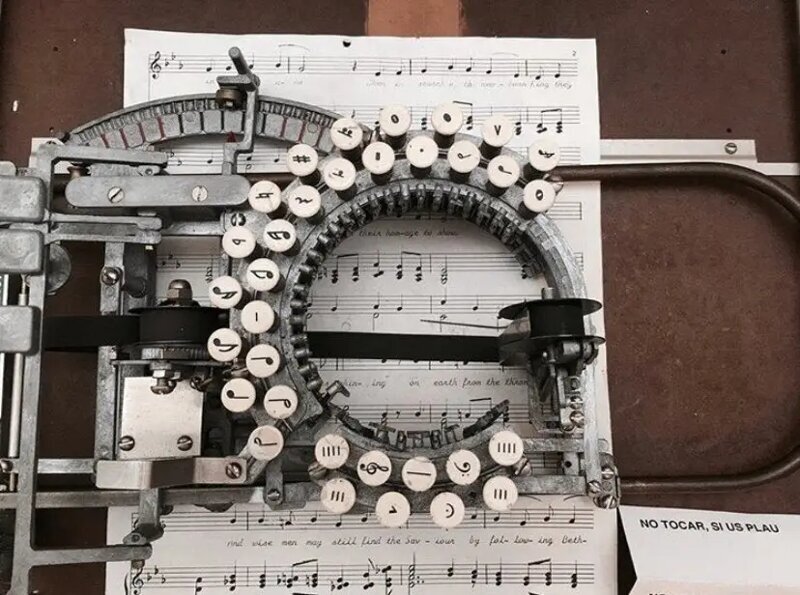 Пишущая машинка для нот, 1936 год