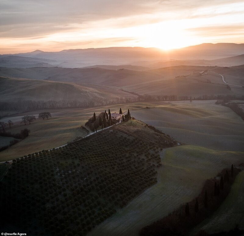 Тосканский пейзаж, Италия. Фото - Мариан Флесса