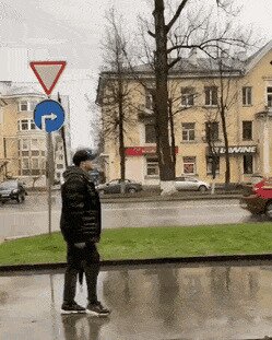 Крутой трюк с зонтиком