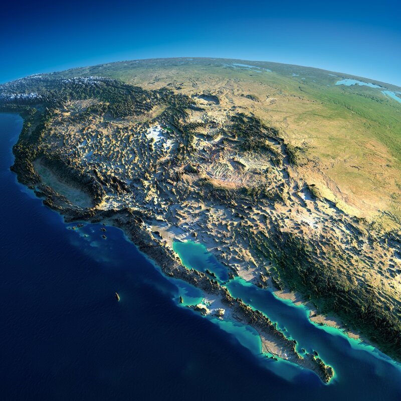 Северная америка фото с космоса