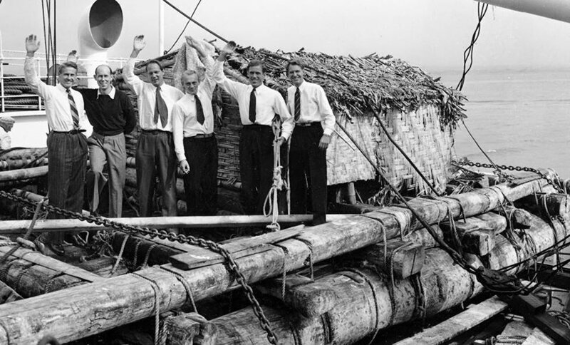 28.04.1947 Тур Хейердал и пятеро его соратников отправились в путешествие на плоту «Кон-Тики».