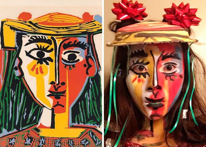"Женщина в шляпе с меховым воротником", Пикассо
