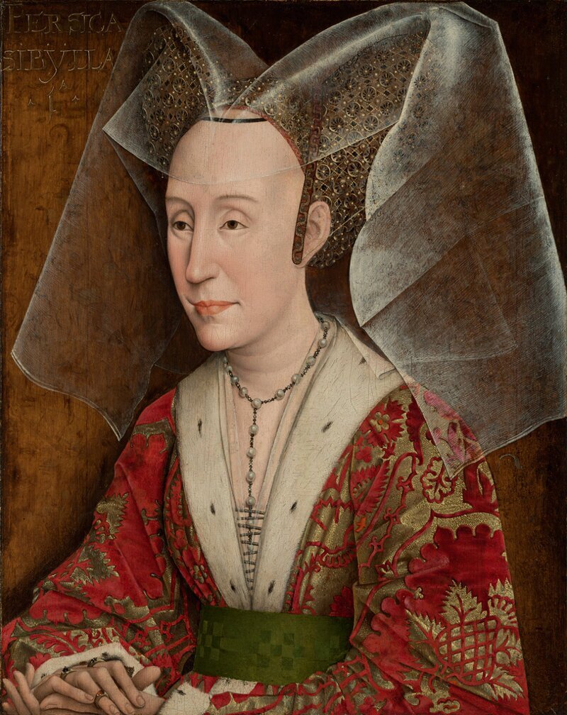 Портрет Изабеллы Португальской работы Рогира ван дер Вейдена, 1450 г