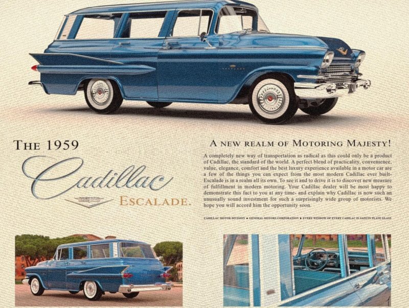 Cadillac Escalade 60 лет назад: дизайнер представил, как выглядел бы роскошный внедорожник в прошлом