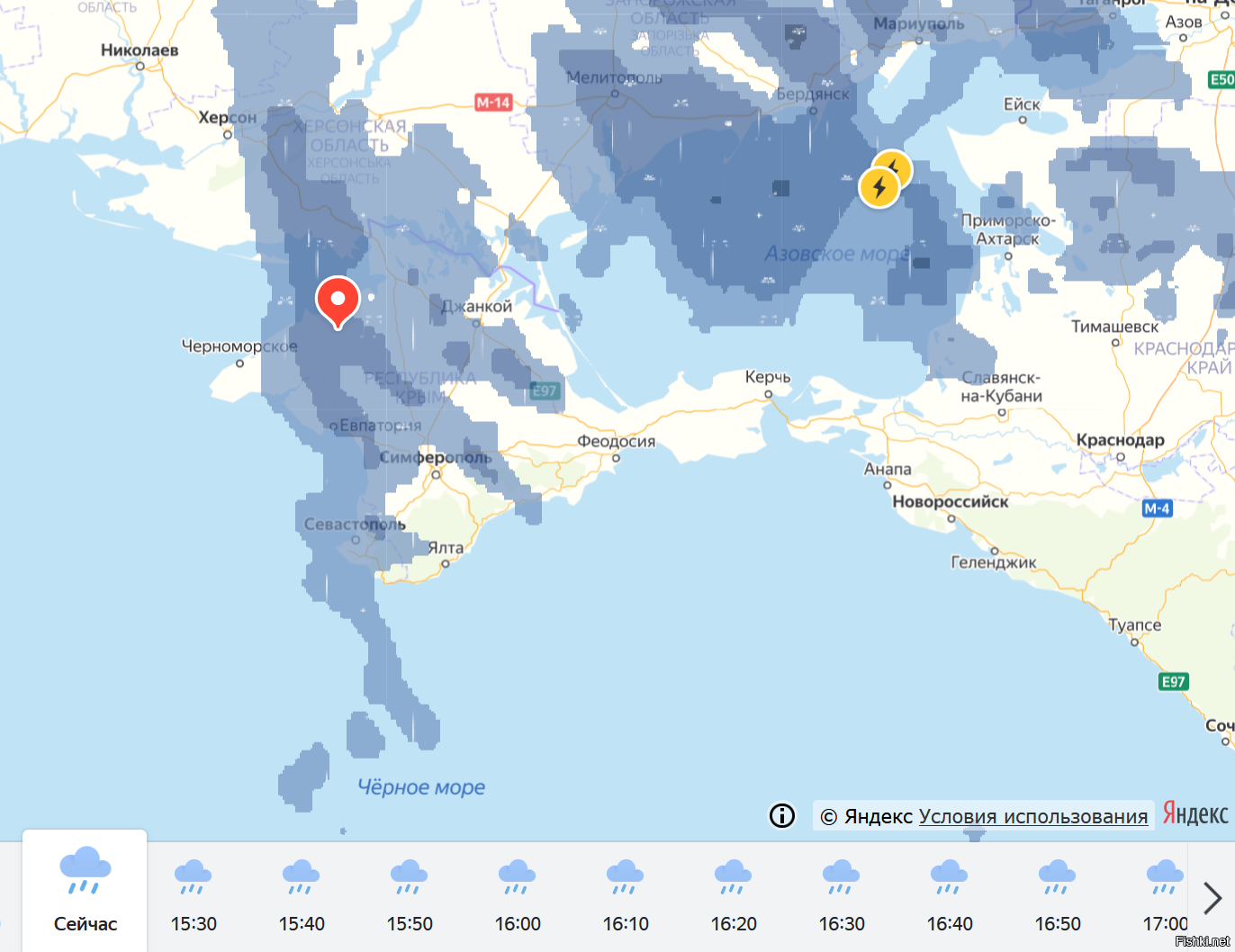 Погода онлайн крым в реальном времени карта осадков