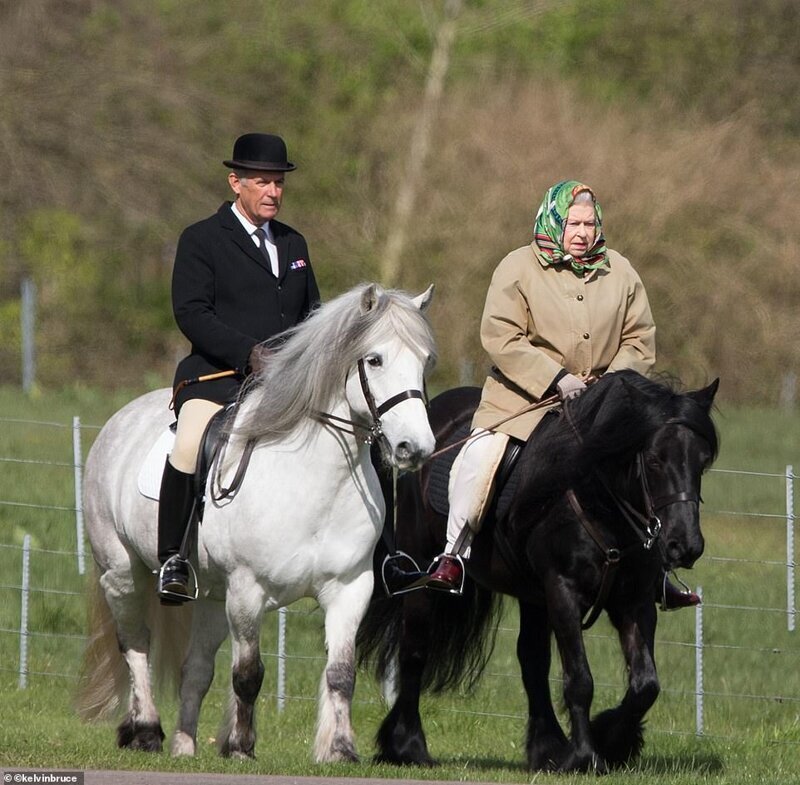 94-летняя королева Великобритании вышла из карантина верхом на лошади