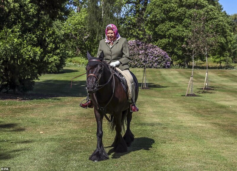 94-летняя королева Великобритании вышла из карантина верхом на лошади