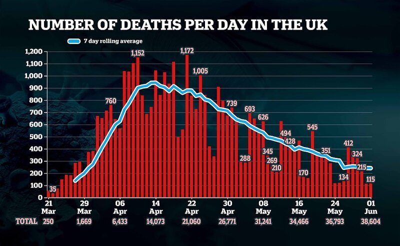 Для информации: график смертности от коронавируса в Великобритании выглядит так. Общее число смертей - более 39 тыс. человек 