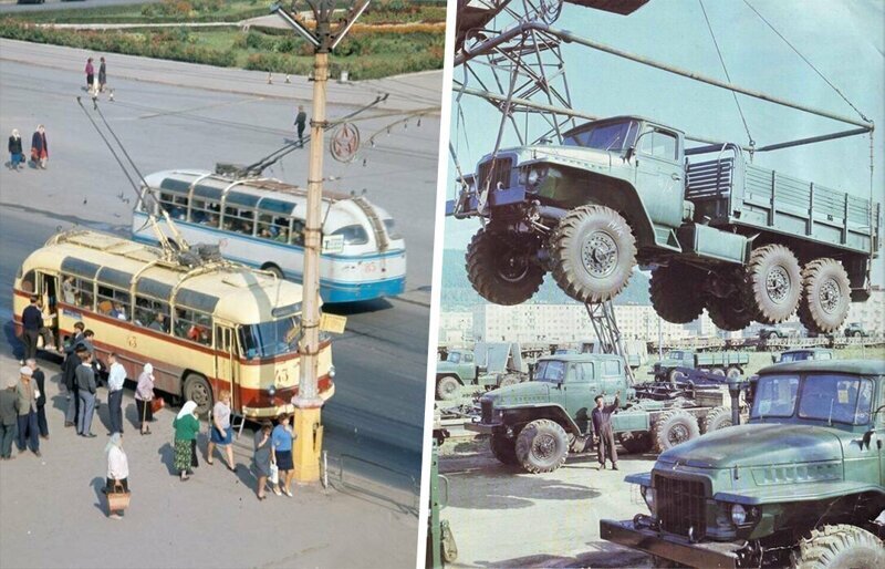 Приятные воспоминания советской молодости с участием грузовиков и автобусов
