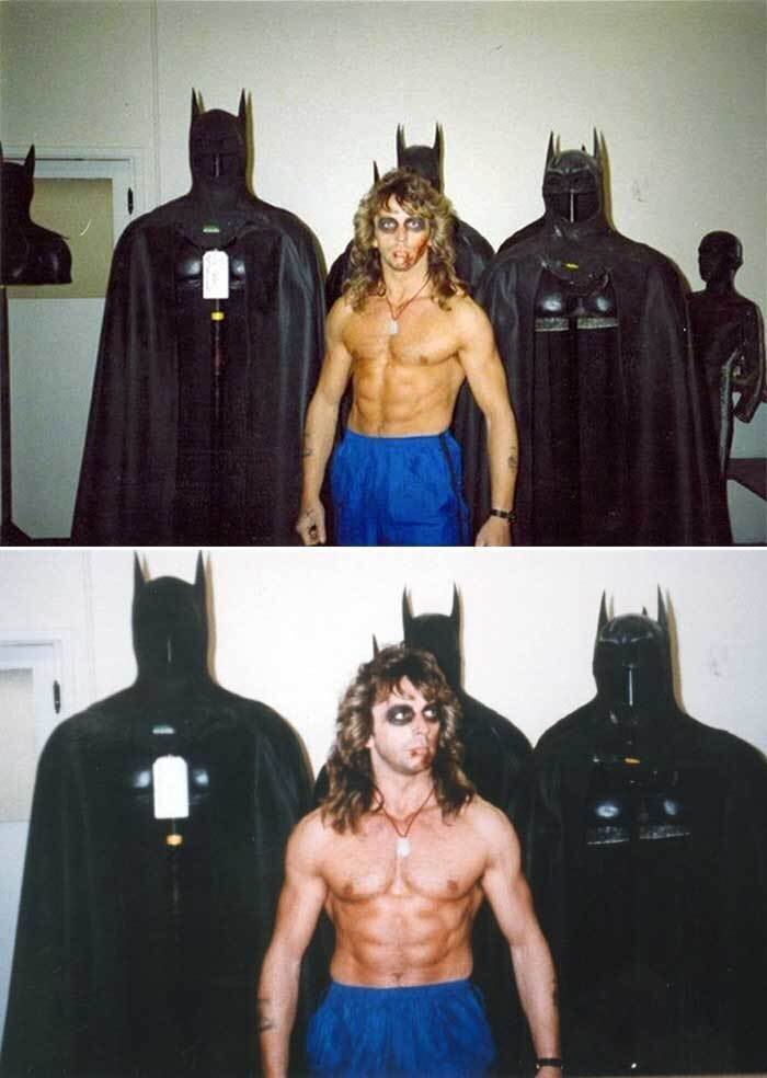 Дублёр Майкла Китона, Дэйв Ли на съёмках «Бэтмен», 1989 год