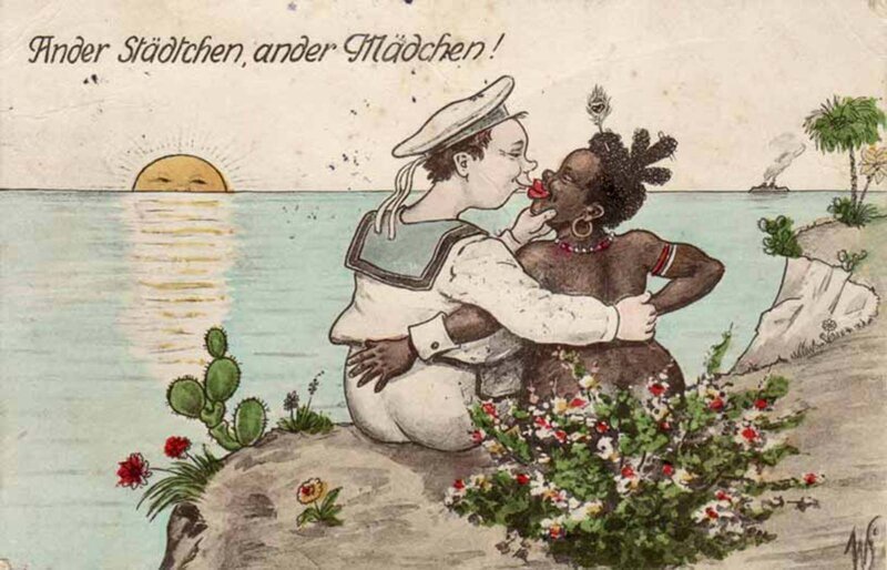 "Еще один город, еще одна девушка" (немецкая открытка)