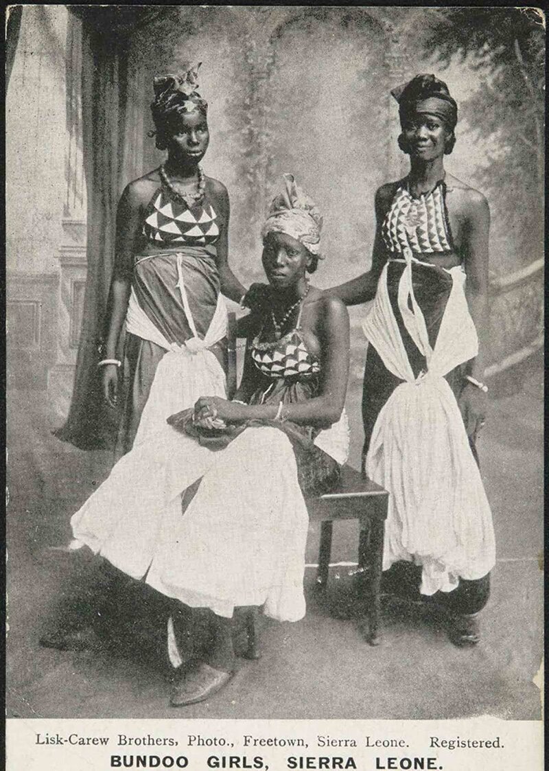"Девушки племени бунду. Сьерра-Леоне"