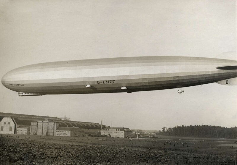 LZ 127 «Граф Цеппелин»: возвращение дирижабля после первого полета над Германией в сентябре 1928 года.