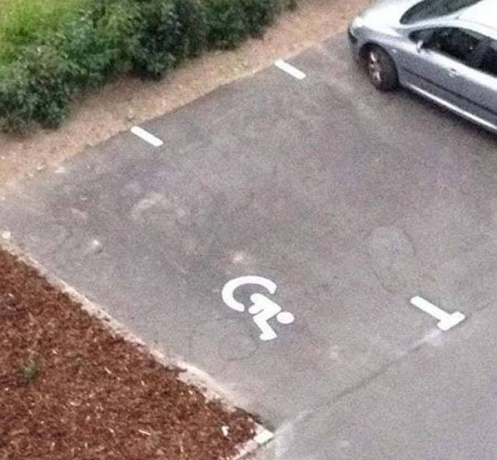 Попытка нарисовать знак парковки для инвалидов