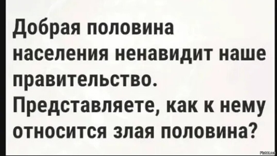 Половина населения. Ненавижу правительство. Добрая половина. Ненавижу наше правительство. Добрая половина населения не поддерживает правительство.