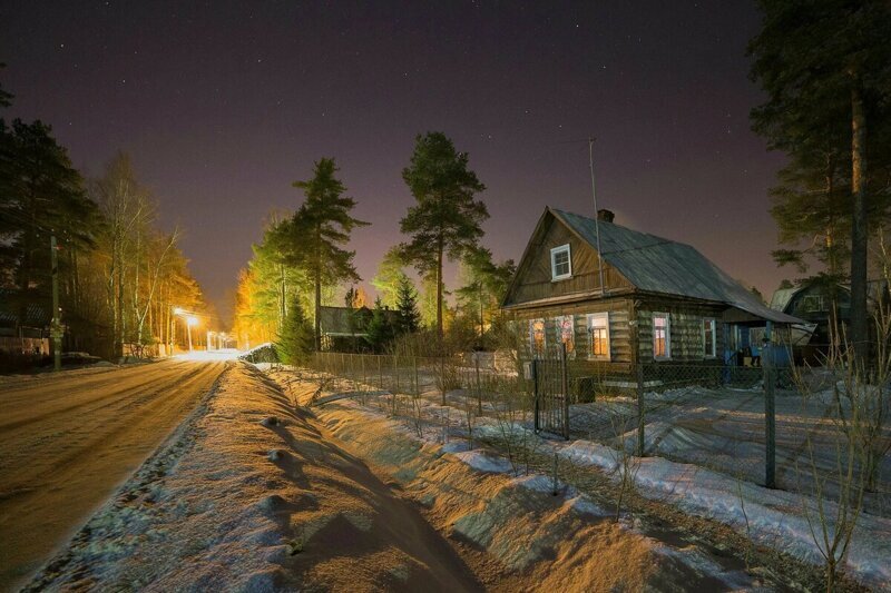 Ночью в деревне