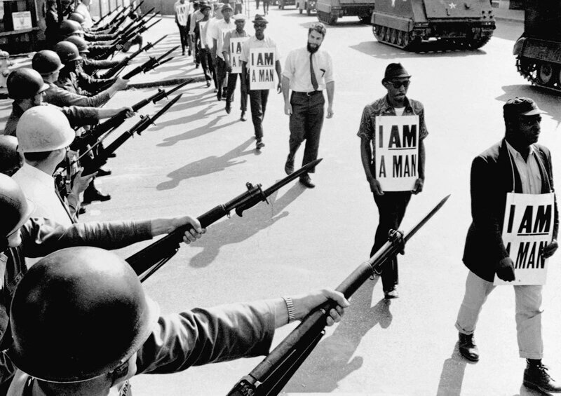 "Я человек" - офицеры Национальной гвардии подавляют движение за гражданские права в Мемфисе, 1968 год