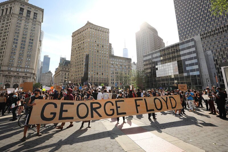 Акции протеста в связи с гибелью афроамериканца Джорджа Флойда, Нью-Йорк, 29 мая 2020