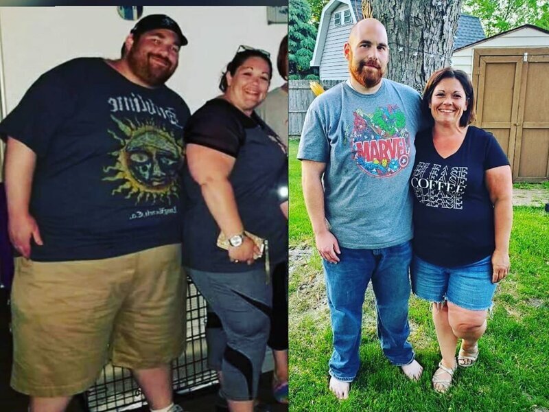 Супружеская пара толстяков потеряла 136 кг на двоих