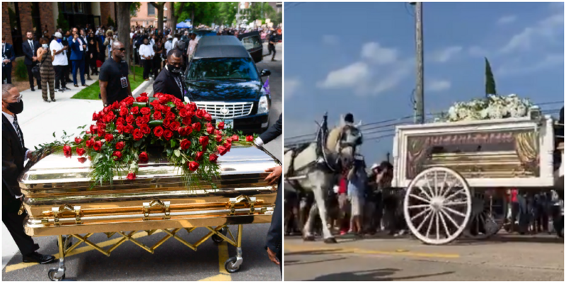 Золотой гроб и карета: в США прошли похороны Джорджа Флойда