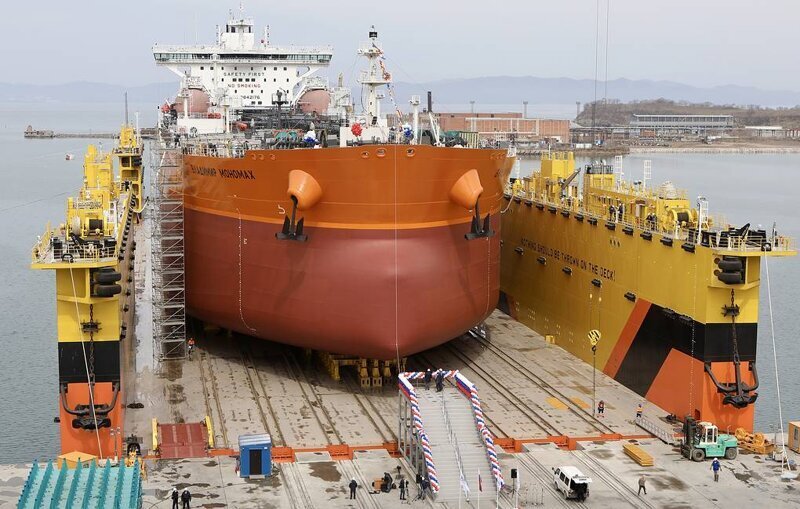 Судоверфь «Звезда» начала строительство шестого танкера типа Aframax для «Совкомфлота»