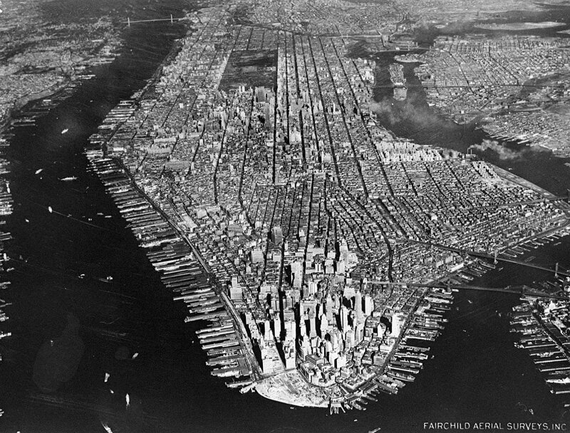 Нью-Йорк с высоты, 16 декабря 1951 года.