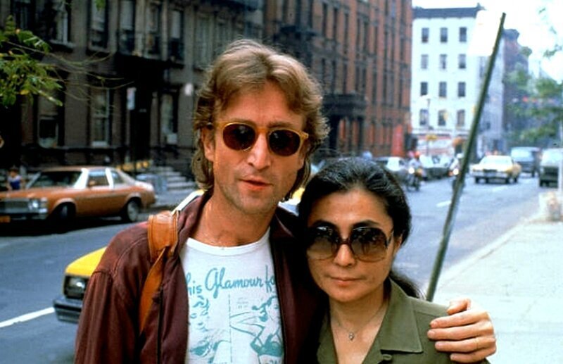 Джон Леннон и его вторая жена Йоко Оно в Нью-Йорке