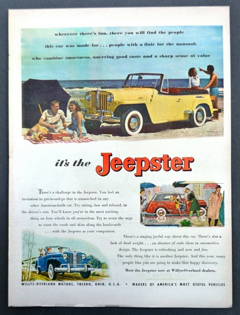 Настоящий Willys Jeepster простоял пол-жизни в гараже, модель 1950 года