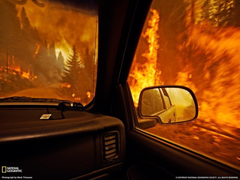 Лесной пожар в штате Монтана