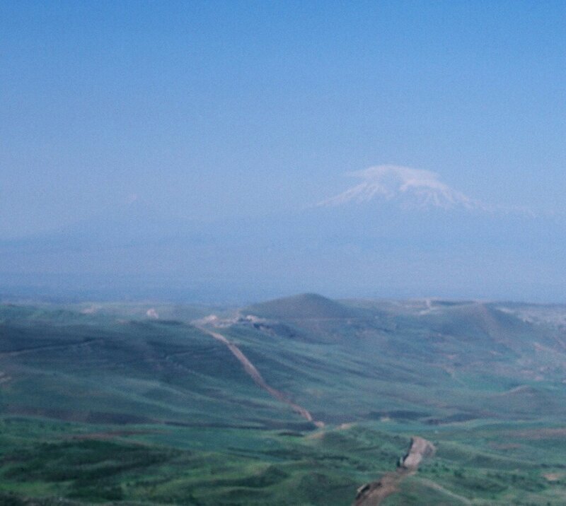 Вид на Арарат близ Еревана-1985