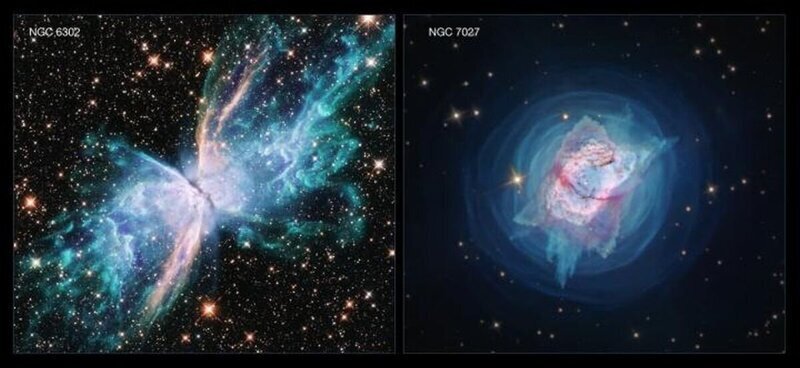 Телескоп "Хаббл" сделал детальные снимки двух необычных планетарных туманностей