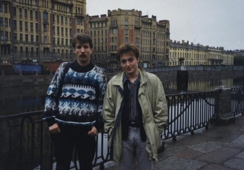 Фото с Сергеем Безруковым, 1995 год