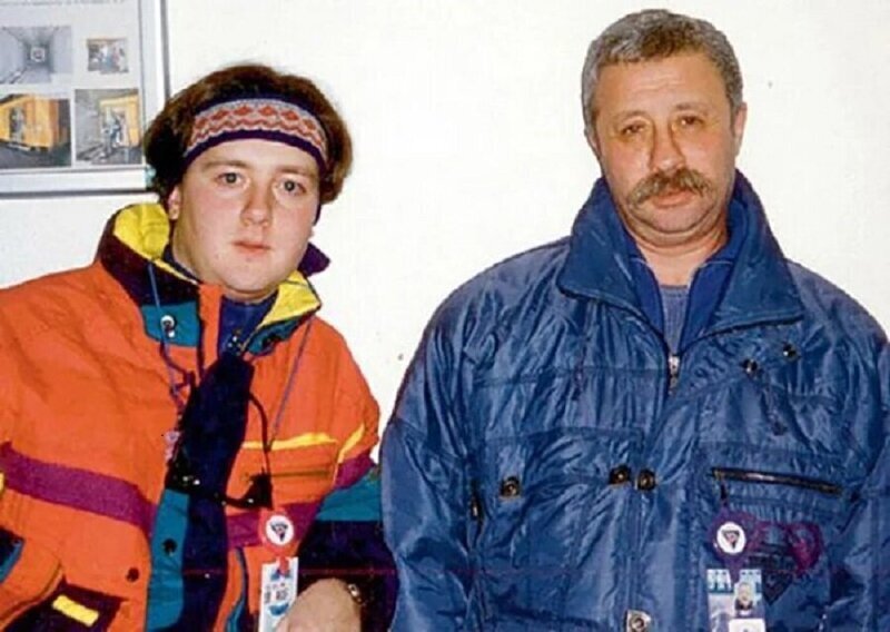Леонид Якубович со своим сыном Артёмом, конец 90-х