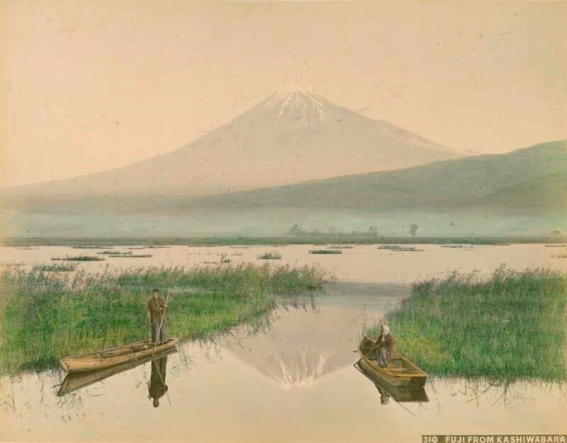 Вид Фудзи из Касивары. 1880