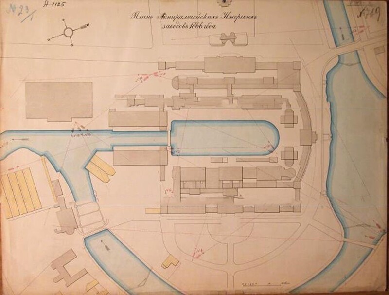 План Адмиралтейских Ижорских заводов 1866 года.