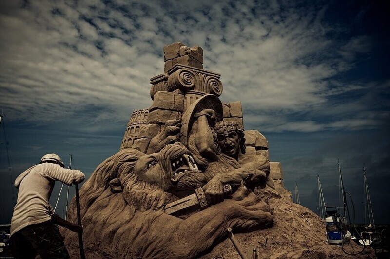 Фестиваль песчаных скульптур в Дании. (Фото Michael Dreves Beier):