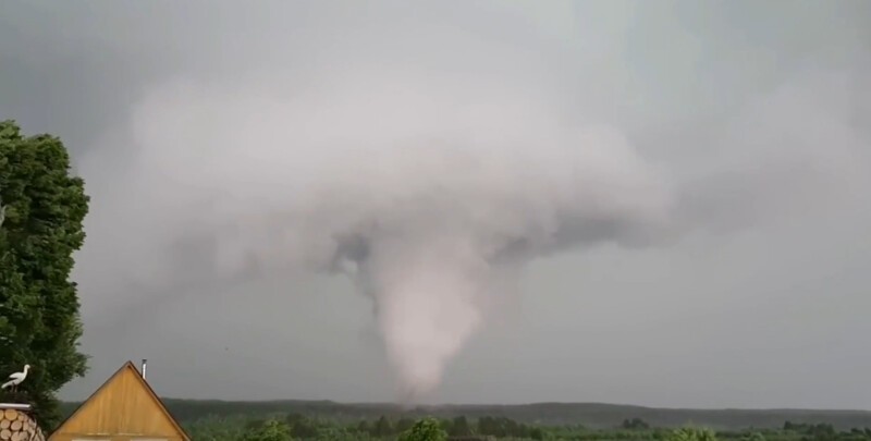 В Вологодской области зафиксирован гигантский торнадо (видео)